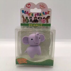 Ty Beanie Eraserz Peanut the Elephant Japanese Puzzle Eraser NEW!